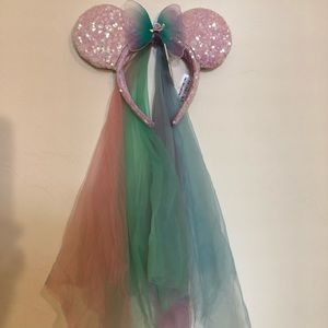 Beautiful pastel sequined youth size  Minnie Ears